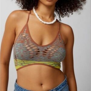 Urban Outfitters Out from Under Aubrey Seamless Slit Weave Spacedye Bralette